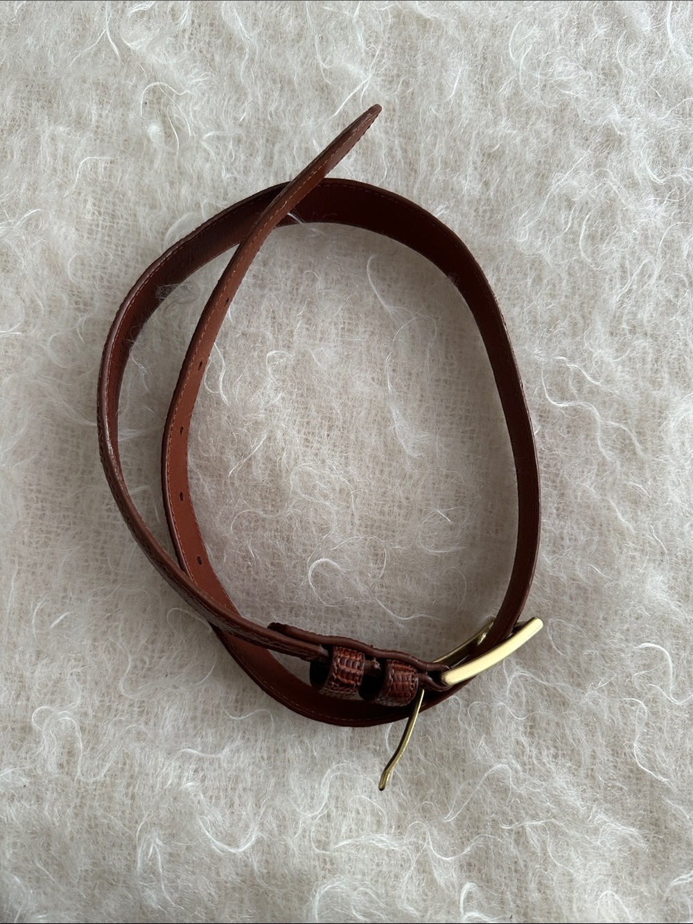 Ken Edrich Genuine Teju Lizard Belt Brown Sz 28